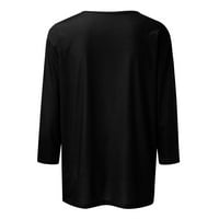 Brisanje raka dojke Ženska modna tiskana labava majica rukava bluza Okrugli vrat casual vrhovi