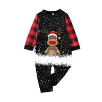 Porodično podudaranje pidžame setovi roditelj-dijete Attire Božićni odijelo Patchwork Plaid Ispirana