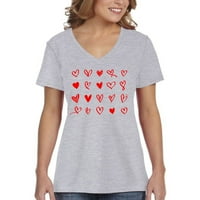 Xtrafly Woveel Women's Mini Heart's Annivers Love V-izrez majicu