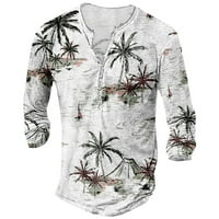 Muška vještačka majica Ljetna kokosova stablo plaža Plaža Kuća za odmor Modna Trend Majica White S