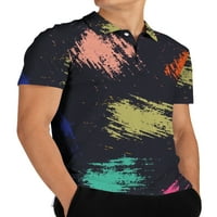 Bomotoo Men Casual TEE 3D digitalni ispis Osnovni T Majice Rad Classic Fit Floral Print Polo majica