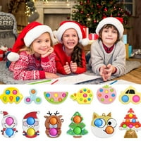 Božićni dani Advent Countdown Calendar Push Bubbles Igrački set Božićna senzorna stresa Reljefne igračke