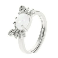 Wendunide ukrasi, prsten od rakova ženska modna ličnost kreativni dijamant mali rakovi zalažu srebro