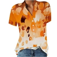 Košulje za žene Pamuk Ljeto kratki rukav Tunik V izrez labavi ležerni trendi ljetni vrhovi za žene odmor