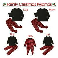 Podudaranje porodične pidžame postavlja Buffalo Plaid Christmas PJ's Tee hlače za žene za žene Muška