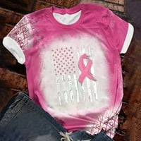 Rak dojke T-majica ružičasta majica za žene ružičasta podrška vrpce vrpce majice raka, svijest o karcinošema