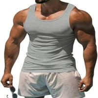HAITE muške ljetne vrhove čvrste boje mišićnih košulja scoop rezervoar za trčanje majica fitness majica