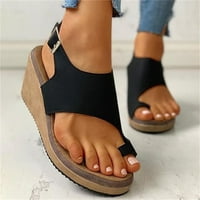 Espadrilles Cork sandale za žene sandale, klinovi Sandale Platform Ležerne prilike ljetne sredbene pete