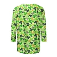Ženske bluze i majice Čišćenje Ženska moda DAN St. Patrickov dan Ispisana labava majica Srednja rukava