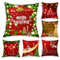 Pompotops 18 × Božićni jastuk bacač jastučni jastuk pamuk kućni kauč kauč xmas dekor
