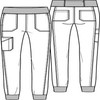 Cherokee iFle ženske pilinge hlače midnjak jogger ck011
