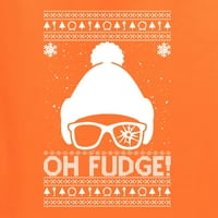 Divlji Bobby oh Fudge Funny Movie Meme Ugly Božićni džemper Žene Grafički tee, Narandžasta, 3x-velika