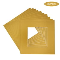 Metalni zlatni kiselinski besplatni kvadratni okvir za slike s bijelim jezgrenim ošišanjem za slike