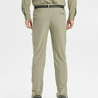 TOQOT Pješačke pantalone za muškarce - ležerne pamučne pamučne vajske prozračne vitke muške hlače zelene