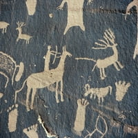 Petroglifi, Utah. Npetroglyph lovačka scena na novinama Rock, Canyonland National Park, Utah. Poster