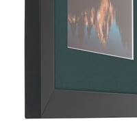 ArttoFrames Matted Frame slike sa jednim prostirkom za fotografije Otvaranje uokvirenog u 1. Saten crno-zimzeleni