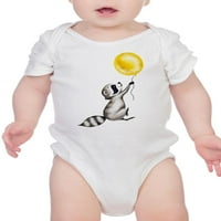 Rakun za držanje balona bodinuitov dojenčad -image by shutterstock, mjeseci