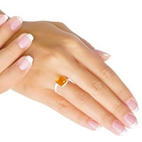 Srebrni prsten za žene - tinejdžeri narančasto jantarne kamene srebrne veličine prstena u novembru rođenje