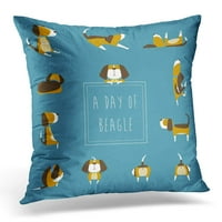 Šareni pas Beagle štene slatka akcija prirodna jastučna jastučna jastučna kafić jastuka