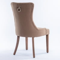 Set ventilacijske stolice sa platnom tkaninom, tkanine bočne trpezarije stolice sa gumbom s tufama,