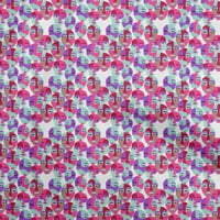 Onuoone Georgette viskoza Fuschia Pink Fabric Sažeci zanatske projekte Dekor tkanina Štampano od dvorišta