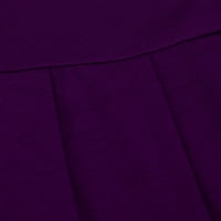 TUPHREGYOW Trendy Plus Veličina tunike za čišćenje meka čvrsta boja kratki rukav V izrez Ljetni slobodno