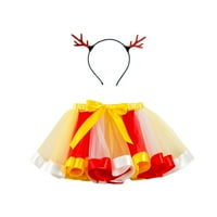 Božićne dječje djevojke božićne plesne zabave crtani tulle suknja baletne suknje za kosu