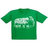Newkward Styles White Elephant Yought Majice za djecu Thirt za djecu Indijski uzorak Majica za djevojke