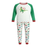 Gueuusu božićna porodica ružni dinosaur Pajamas slatka za odmor za spavanje smjera Sretan božićni podudaranje