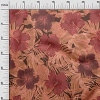 Onuone pamučne kambričke tkanine narančasto tropsko hibiskus cvjetni obrtni projekti Dekor tkanina štampan