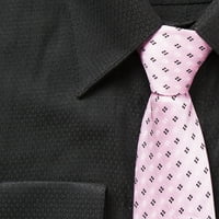 Vittorino Muns K Diamond Dizajn košulje i kravata, 14.5 vrat 32 33 rukava, crna