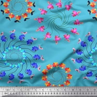 Soimoi pamučna kambrička tkaninska tkanina cvjetna i ptica klip umjetnost tiskani tkaninski dvorište