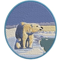Polar Bear & Ice - 3,5 - izvezena patch novost ili šivanje novost - prirodne životinje Nacionalni parkovi