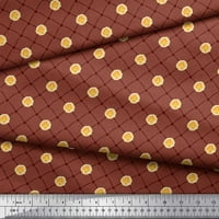 Soimoi crvena pamučna kambrička tkaninska tkanina Marigold geometrijska dekorska tkanina Široka