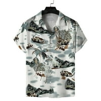 Tiskane tee retro košulje muškarci 50s turizam za odmor za odmor za odmor, muške ljeto od tiskane majice