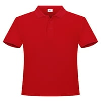 Rejlun muns polo majica rever izrez T majice TEE Atletic Pulover običan trčanje ljetnih vrhova crvena