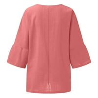 Posteljina za žene Ljeto kratkih rukava Bluze Regularne fit T majice Pulover Tees Theoves DANDELION