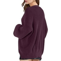 SHPWFBE kaputi za žensko casual Cardigan tipki niz dugi rukav preveliki pleteni kardigani ženskim džemperima