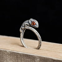 Nove podesive dame muškarci pokloni nakit guštera Chameleon prsten lično prsten crveni