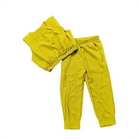 Ležerna odjeća za djevojčice Toddler Kids Proljeće Proljeće Ljeto SOLID bez rukava Duge hlače Outfits