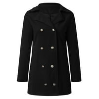 Ženski kaput plus veličina Ženska gumb Dugi rukav Dugi kapusni kasutni jaknu odjeća
