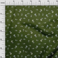 Onoone pamuk flea tamnozelene lišće tkanine i cvjetna cvjetna tkanina za šivanje tiskane ploče za obrtnog