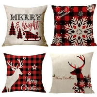 Mnycxen Početna Božićni dekor Cushion Cover Porodični jastučni poklopac za posteljinu
