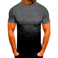 Majica Caveitl Muške, muškarci s kratkim rukavima Štampanje okrugle vrata pulover majica tamno siva