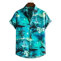 Inveife muške havajske košulje s kratkim rukavima spuštaju ljetne plažne majice, m-3xl
