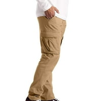 Jacenvly Cargo Hlače Duge teretne hlače Elastične stručne džepove obične radne pantalone za muškarce