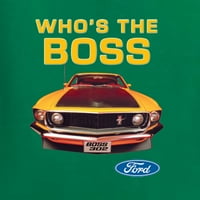 Divlji Bobby, ko je šef žuti Mustang 302, automobili i kamioni, prednji i stražnji unisni grafički grafički