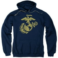 Američki marinski korpus - zlatni grb - povukli hoodie - velika