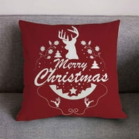 Cleance, božićni pamučni posteljina bacač jastučni jastuk CASSOW poklopac kućišta dekor Božićni jastuk