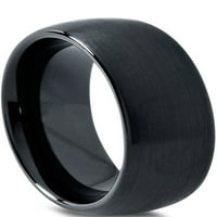 Šarmantni nakit Tungsten Vjenčani prsten za muškarce Žene Udobnost FIT BLACK DOBAVLJENI Graničani vijek